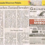 Wiederherstellung der Nordfassade Wasmer Palais